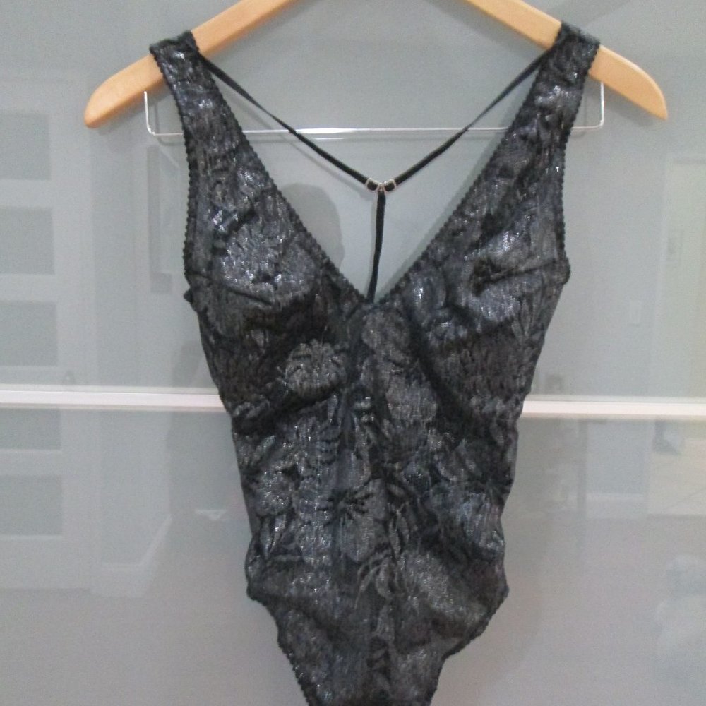 Victoria's Secret Floral Lace Strappy Lingerie Teddy Bodysuit